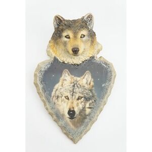 Bradford Exchange Mystic Guardian Wolf Arrowhead Wall Plaque Vivi Crandall EUC